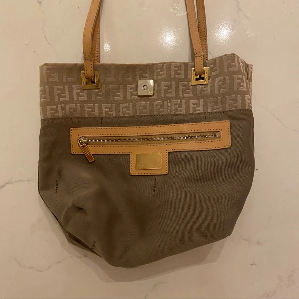 Vintage Fendi Gold Zucchino Mini Tote Shoulder Bag - Picture 11 of 12